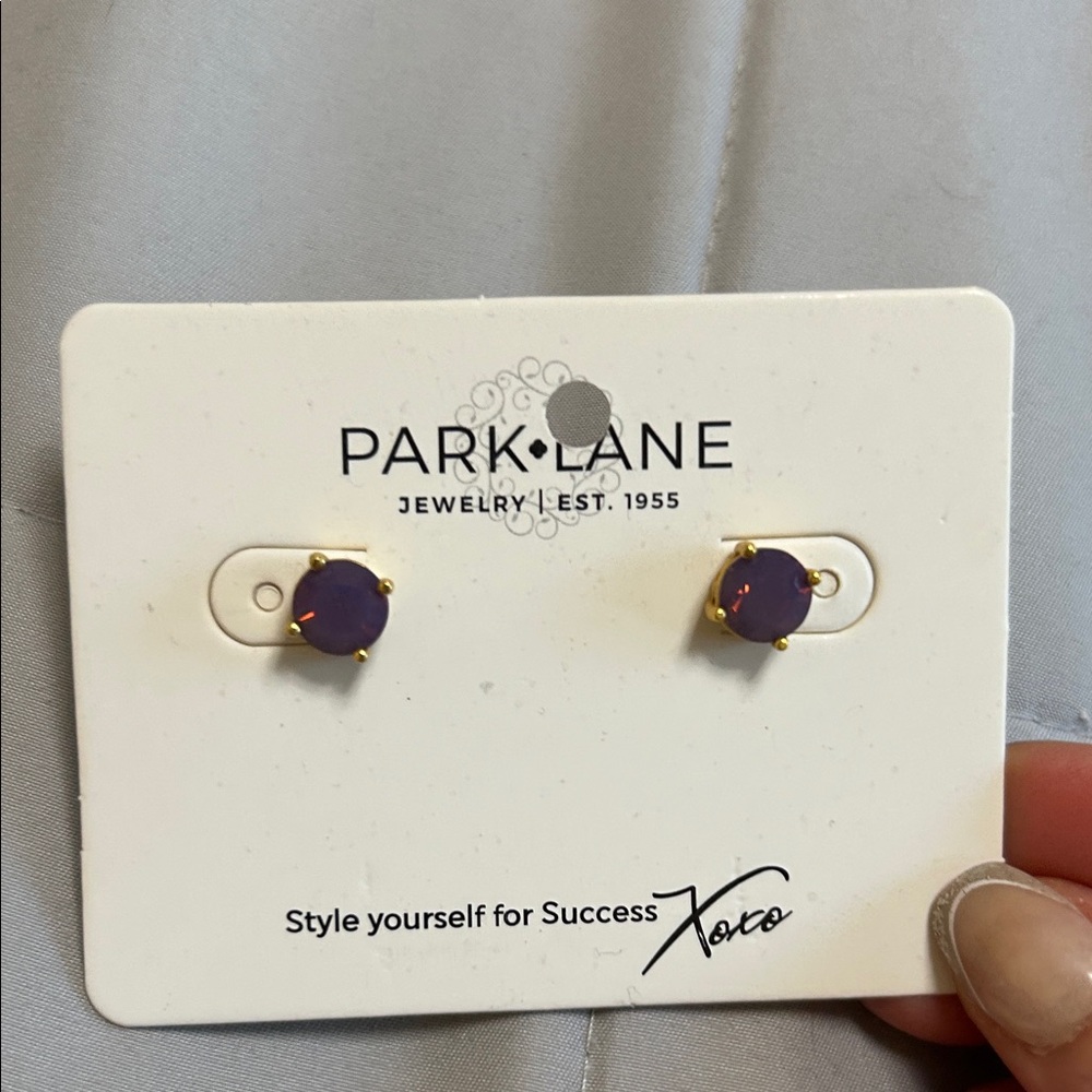 Park Lane Gold and Purple Earrings